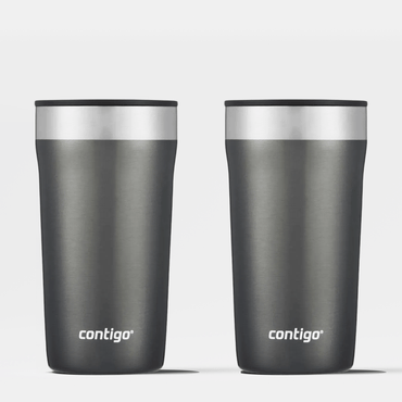 Kit com 2 Copos Termicos Street Cinza Contigo _ 473ml-min
